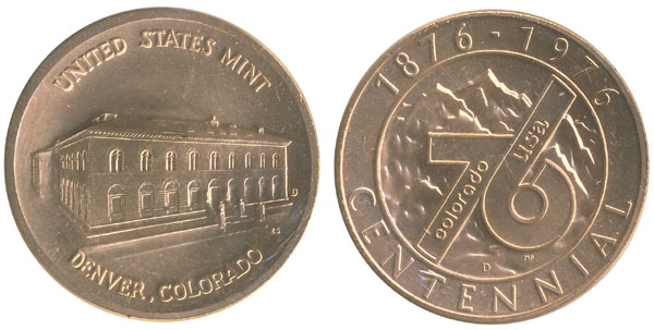 1976 Denver Colorado Centennial Medal